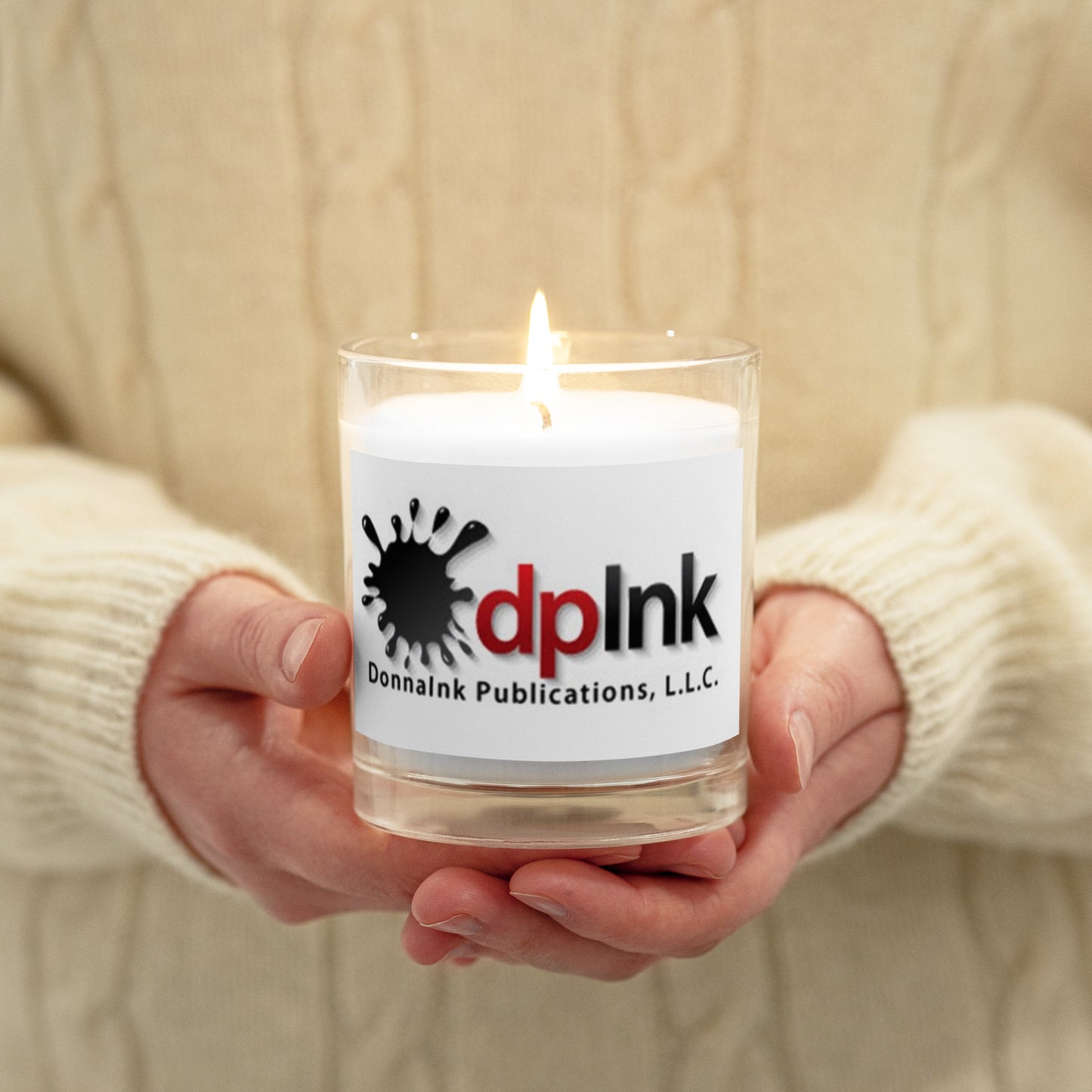 DonnaInk Glass Jar Candle